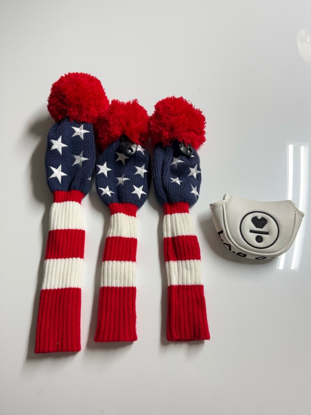 *SOLD* Golf Headcover Set (Driver + 2 Woods/Hybrids + Magnetic Putter Cover)
